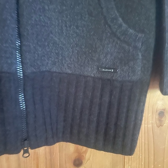 Smartwool charcoal gray wide collar Sz M 100% merino wool - Picture 4 of 6